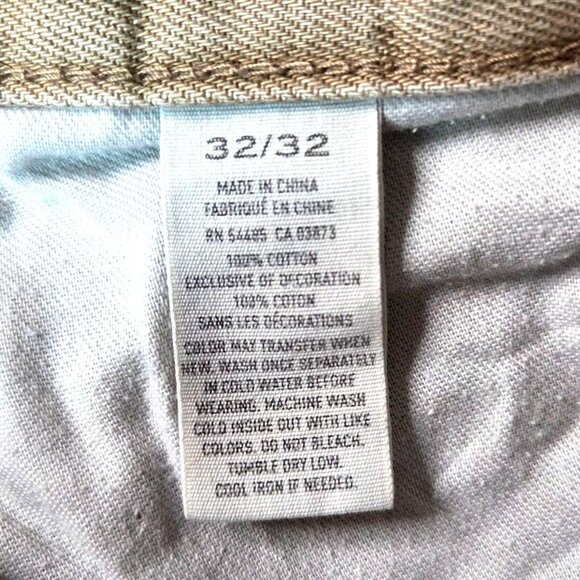 American Eagle Slim Fit Washed Khaki Tan Men's 5-Pocket Casual Jeans Size 32/32 - Picture 7 of 7